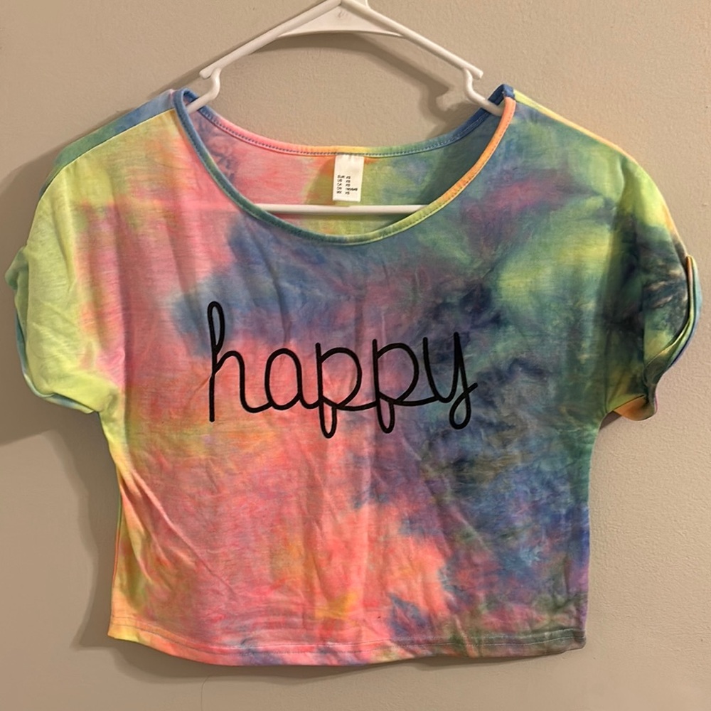 Colorful Tie-Dye Crop Top